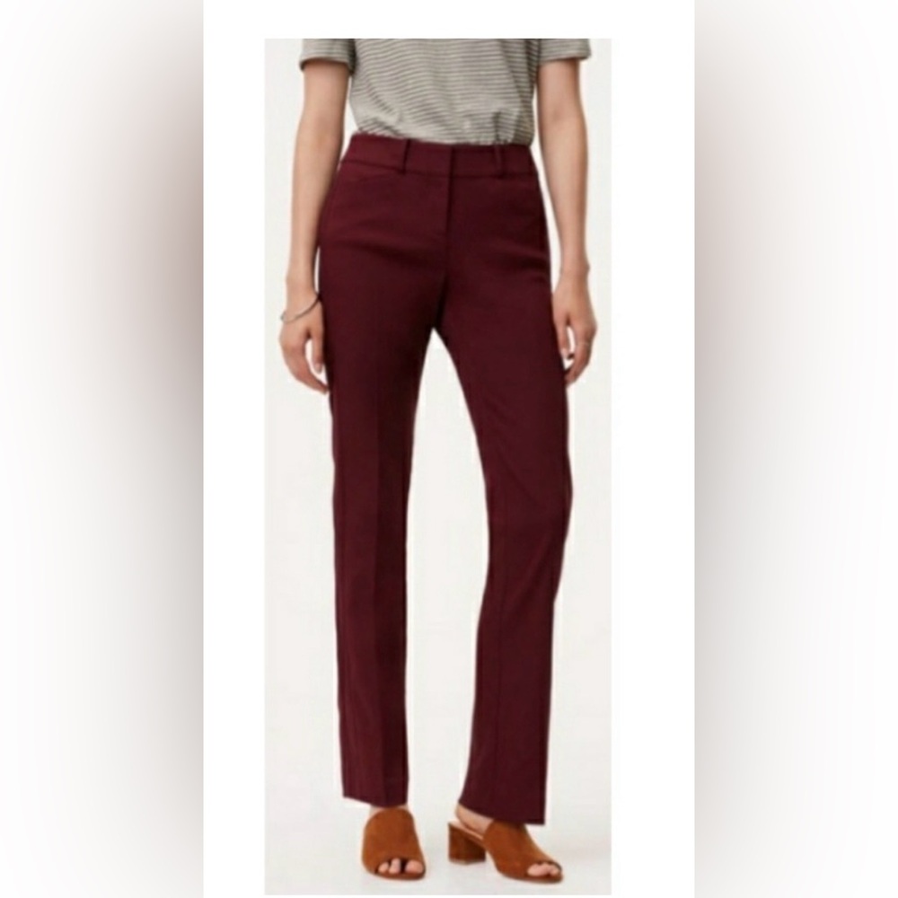 LOFT Burgundy Women's Trousers